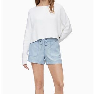 Calvin Klein CHAMBRAY DRAWSTRING UTILITY 4" SHORTS